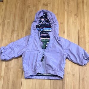 L.L. Bean Lavender Jacket with Striped Interior